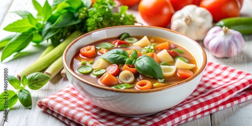 Close-up of Vegetable Soup ...