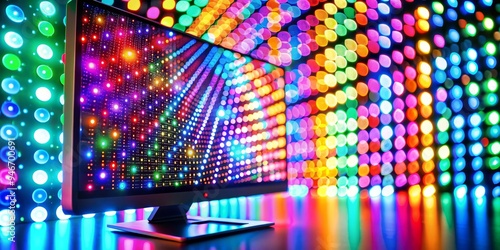 Computer Screen with Colorf...