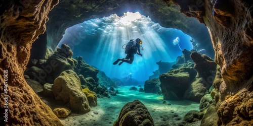 Diver's View Underwater Cav...