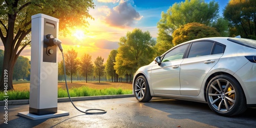 Electric Car Charging at Su...