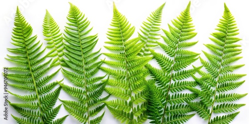 Fern Fronds on White Backgr...