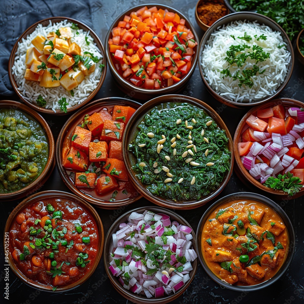 Assortment of Indian Dishes Assortment of Indian Dishes