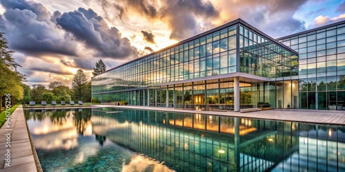Glass Facade Reflected in P...