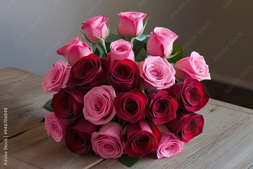 Elegant Bunch of Roses Celebrating Love with Timeless Beauty and Captivating Aroma