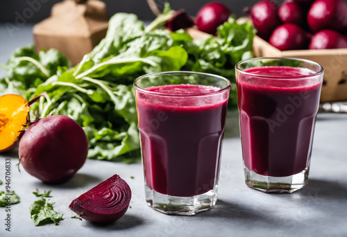 Freshly squeezed beet root vegetable juice