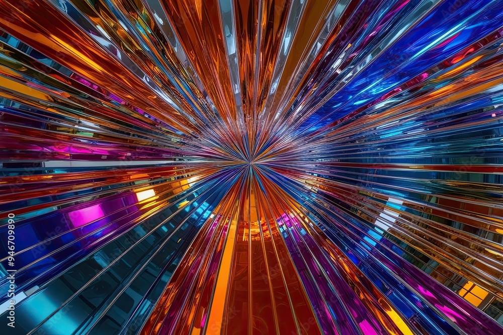 Obraz premium Vibrant Colorful Glass Background with Dynamic Optical Design