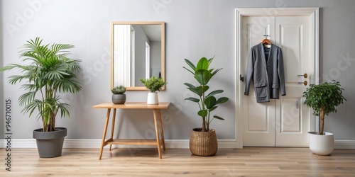 Minimalist Entryway with Pl...