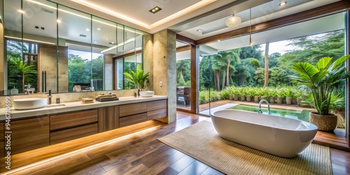 Modern Bathroom with Freest...