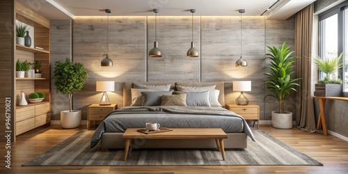 Modern Bedroom Interior Des...