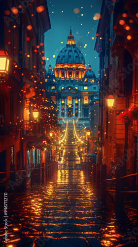 Rome by night Italy