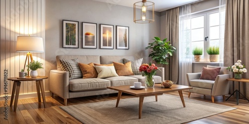 Modern Living Room Interior...