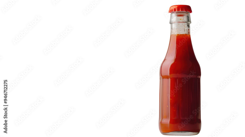 Bottle of ketchup, tomato sauce isolated on white background Bottle of ketchup, tomato sauce isolated on white background