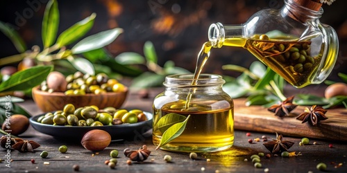 Pouring Extra Virgin Olive ...