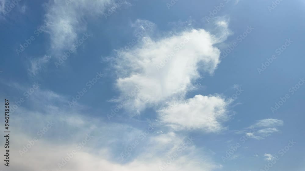 Moving clouds in the blue sky. Timelapse Moving clouds in the blue sky. Timelapse