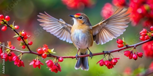 Red-Crested Finch Perched o...