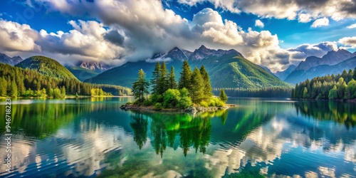 Serene Reflections on a Mou...