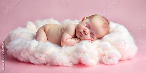 Sleeping Baby on a Cloud of...