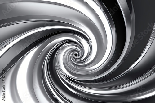 Silver and Gray Fusion Abstract Swirl Design Composition