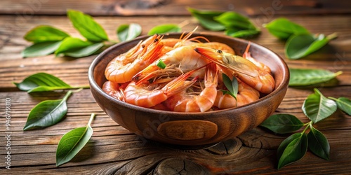 Steamed Prawns in a Wooden ...