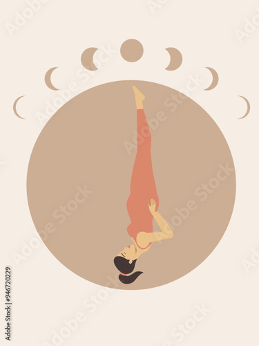 Poster of a pregnant white woman doing yoga 