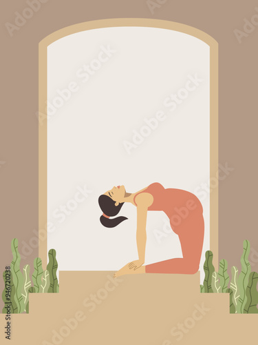 Poster of a pregnant white woman doing yoga 