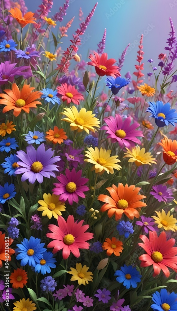 Fototapeta premium 3d wallpaper An abstract floral background