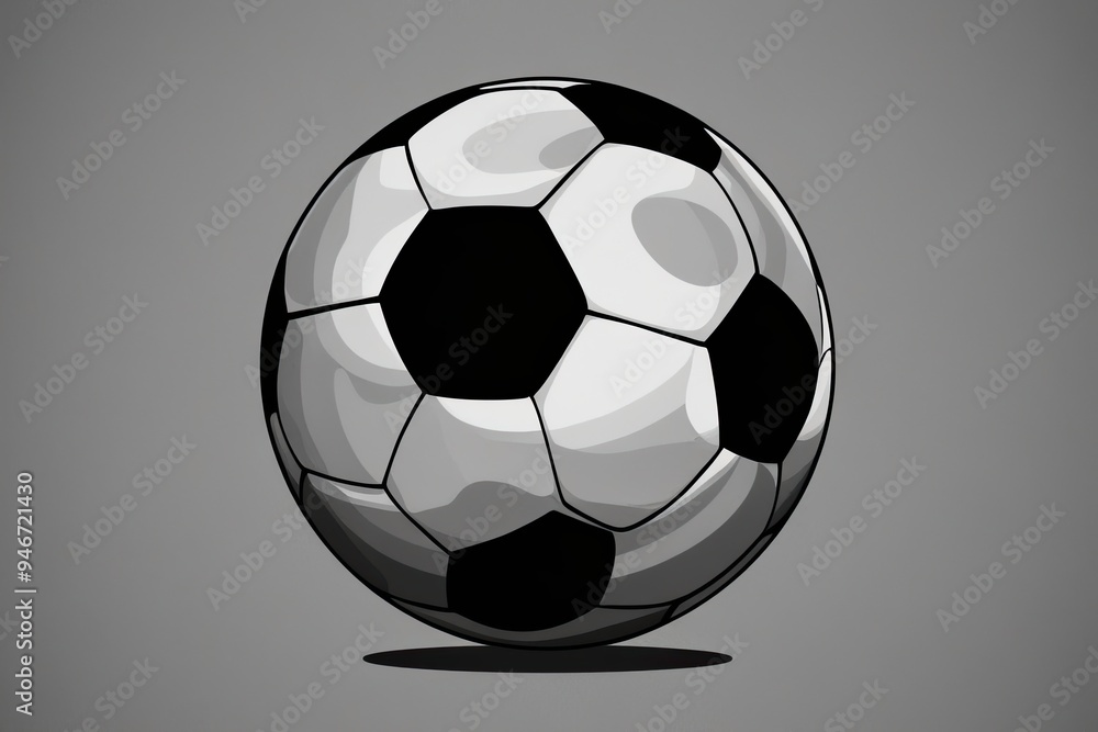 Fototapeta premium Abstract Soccer Artwork in Black and White Design