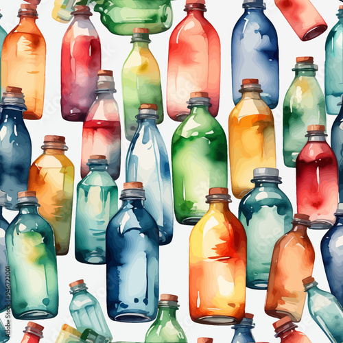 Bottle Ilustration Painting Background Very Cool
