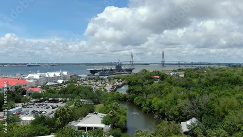 Charleston North Carolina beach scenic aerial view