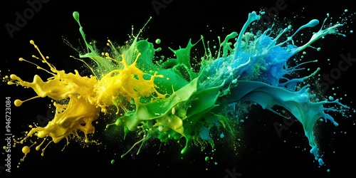 Vibrant Yellow, Green, and ...