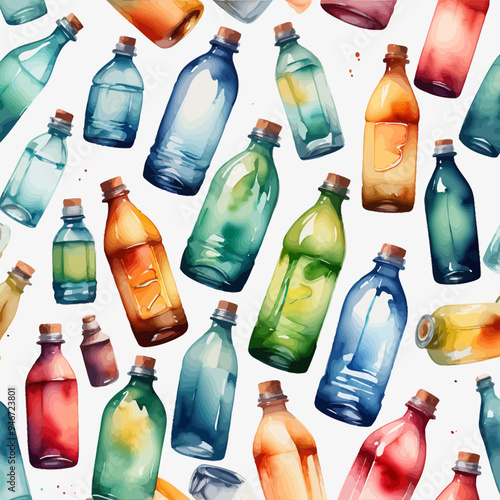 Bottle Ilustration Painting Background Very Cool