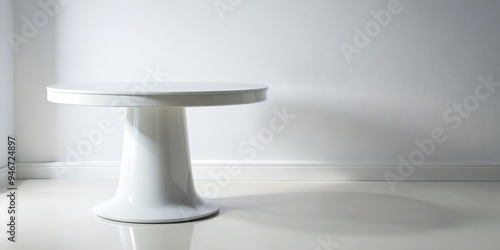 White Table with Minimalist...