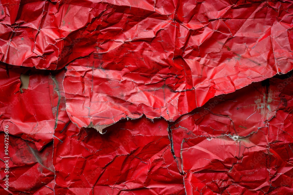 Dark red recycled craft paper texture as background. Grey paper texture, Old vintage page or grunge vignette of old newspaper. Pattern rough art creased grunge letter. 