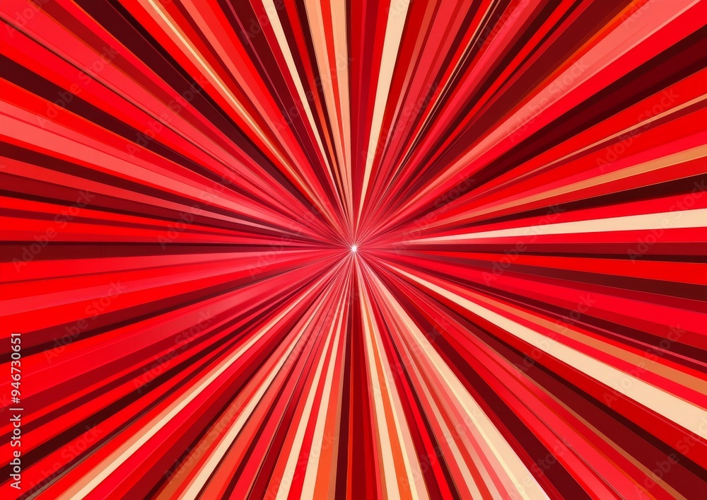 Beautiful, modern, red light spreading in a straight line from the center Beautiful, modern, red light spreading in a straight line from the center