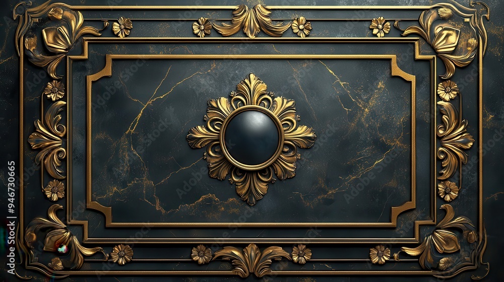 ornate golden art deco frame with intricate geometric patterns and floral motifs elegant and luxurious design element perfect for vintageinspired illustrations ornate golden art deco frame with intricate geometric patterns and floral motifs elegant and luxurious design element perfect for vintageinspired illustrations