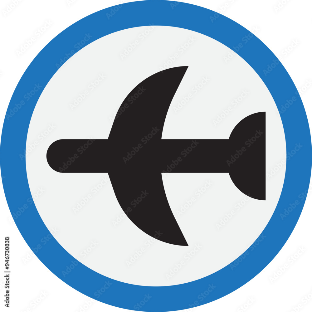 Obraz premium Airplane Icon, Aircraft Flight Symbol, Drone Icon
