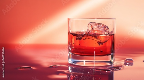 clear drinking glass with red liquid