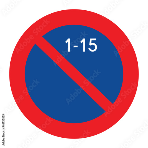 RESTRICTION SIGNS, R-308c - No parking in the first half of the month