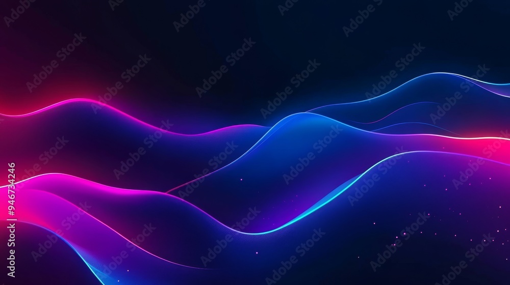 The background features glowing wavy lines, curvy shapes, and violet blue neon light. It is made from 3D rendered artwork. It is a futuristic wallpaper with minimal geometric style. The background features glowing wavy lines, curvy shapes, and violet blue neon light. It is made from 3D rendered artwork. It is a futuristic wallpaper with minimal geometric style.