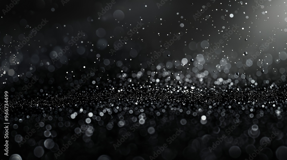A close-up view of shimmering droplets on a dark surface, creating a dreamy atmosphere. A close-up view of shimmering droplets on a dark surface, creating a dreamy atmosphere.