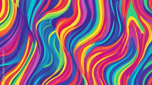 An ombre rainbow background with blurred lines striped pattern with a gay pride LGBTQ theme