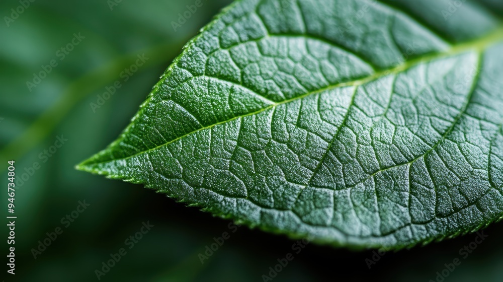 A high-resolution close-up of a fresh green leaf, showing detailed textures and intricate vein patterns with a backdrop of blurred green foliage, embodying the essence of nature. A high-resolution close-up of a fresh green leaf, showing detailed textures and intricate vein patterns with a backdrop of blurred green foliage, embodying the essence of nature.