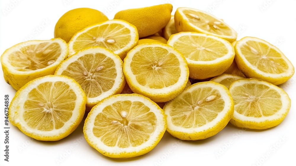 bunch of sliced American lemon bunch of sliced American lemon