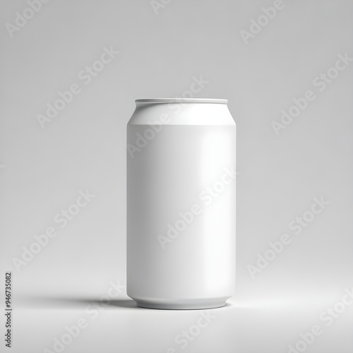 White Aluminium Can Mockup Drink Digital Background Graphic Commercial Advertising Template Design