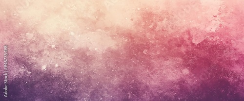 Flowing pink and white watercolor background with abstract cloudy sky design and fringe bleed stains and blobs photo