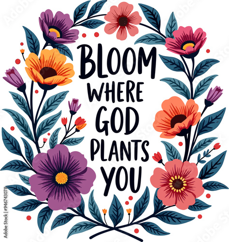 Christian Boho Abstract Flowers SVG PNG