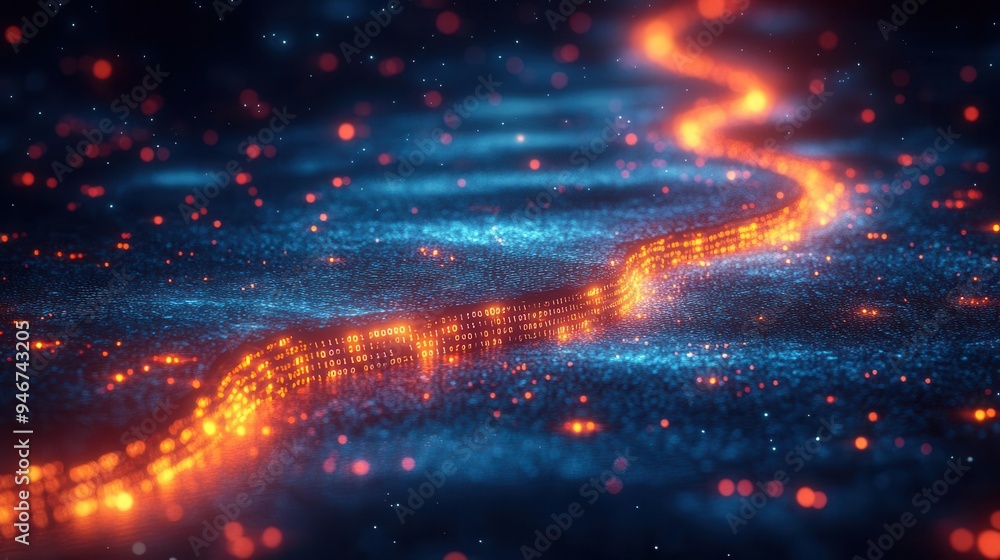surreal digital landscape with a winding path leading to a mountain peak made of binary code glowing steps and data streams create a metaphorical journey through a technological dreamscape surreal digital landscape with a winding path leading to a mountain peak made of binary code glowing steps and data streams create a metaphorical journey through a technological dreamscape