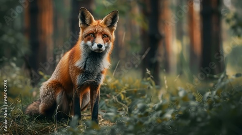 Wallpaper Mural fox in the forest. Torontodigital.ca