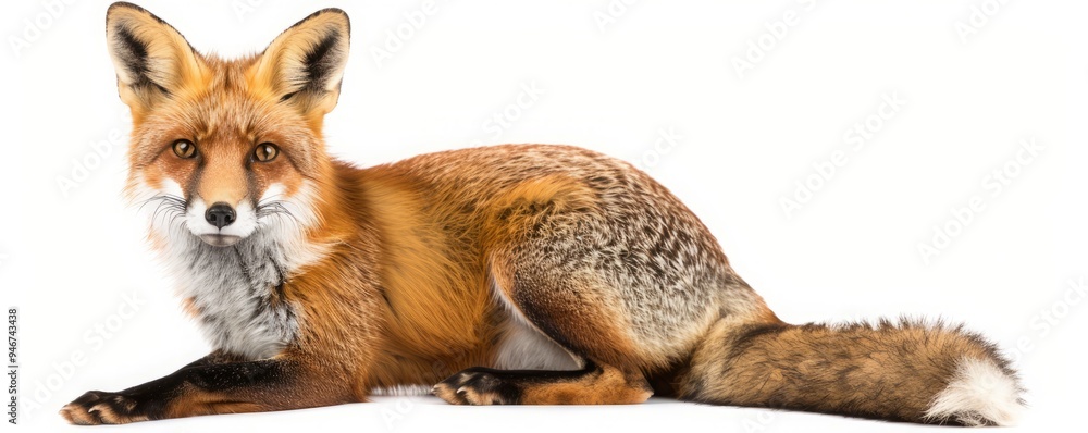 Fototapeta premium fox on white background.