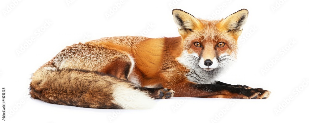 Fototapeta premium fox on white background.
